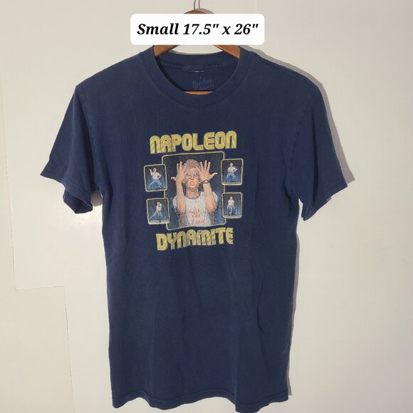 Vintage 2005 Napoleon Dynamite Promo Blue Faded Small T-Shirt Y2K - Picture 1 of 4